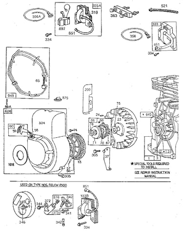 Rewind starter assembly