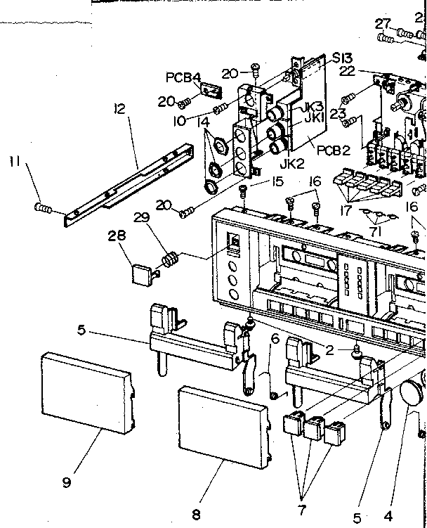 Front panel assembly