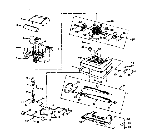 Nozzle and motor assembly