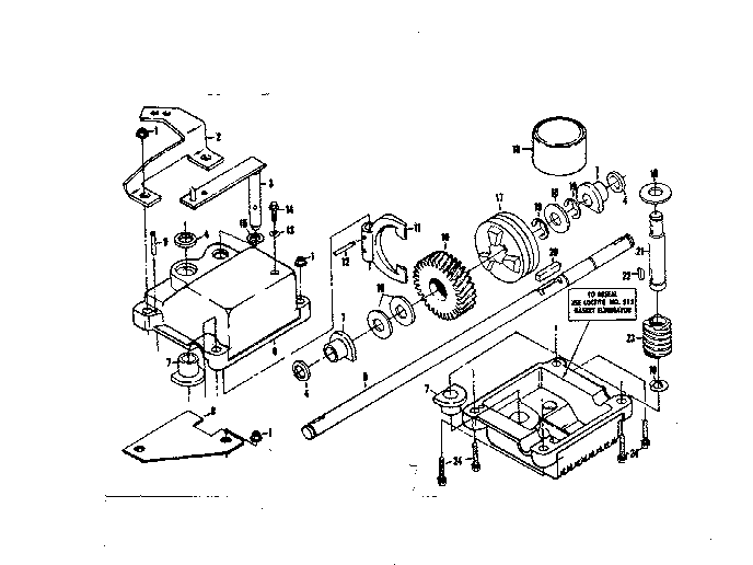 Gear case assembly part no. 85314