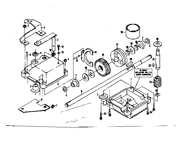 GEAR CASE ASSEMBLY PART NO. 85315