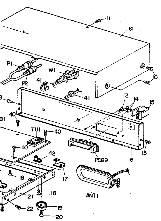 Rear chassis and top cover