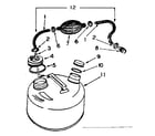 Craftsman 21758513 optional gas tank assembly part number 5973 diagram