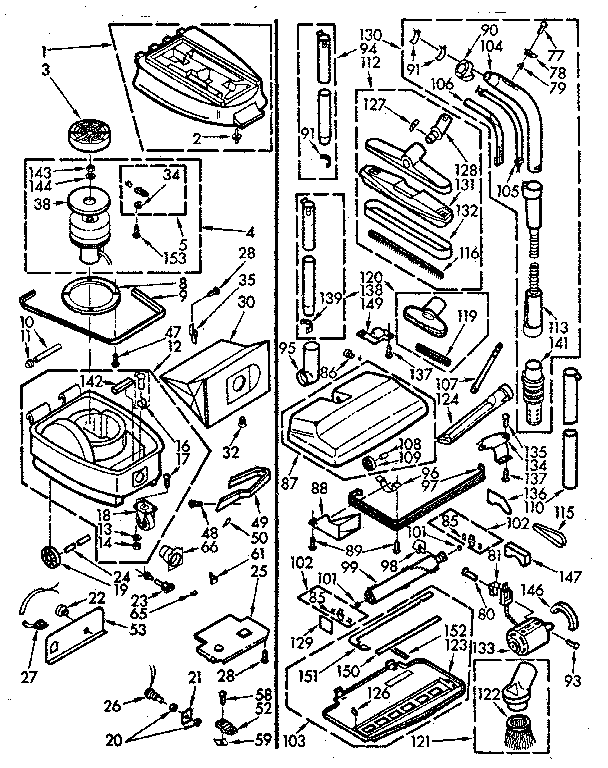 Vacuum cleaner parts, attachment parts