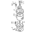 Kenmore 1107004408 tub and basket assembly diagram
