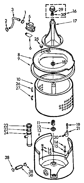 TUB AND BASKET ASSEMBLY