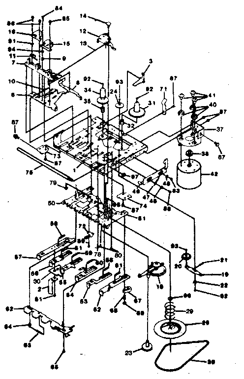 Cassette mechanism view (play record)
