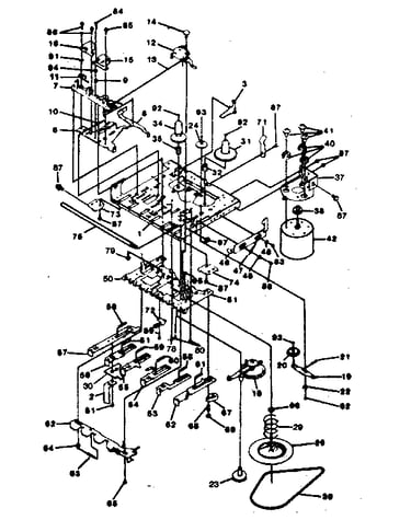 Cassette mechanism view (play record)