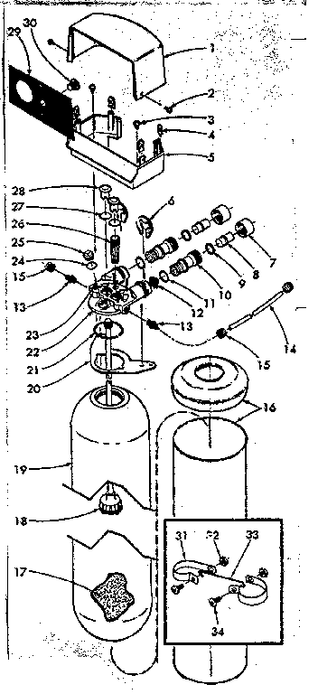 Resin tank, valve adaptor and connecting parts