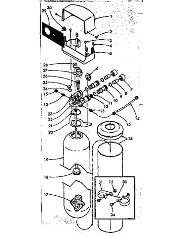 Resin tank, valve adaptor and connecting parts