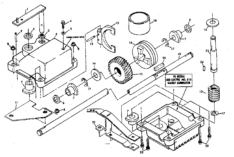 GEAR CASE ASSEMBLY PART NO. 84516