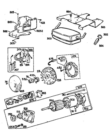 Flywheel & ring gear assembly, starting motor