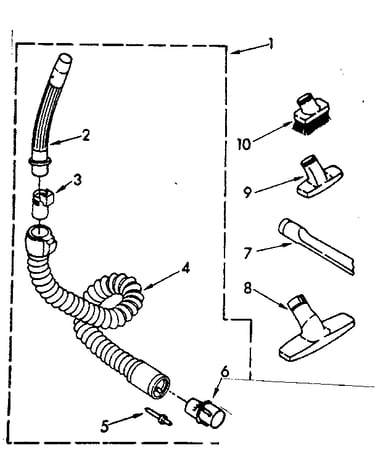 Hose and attachment parts