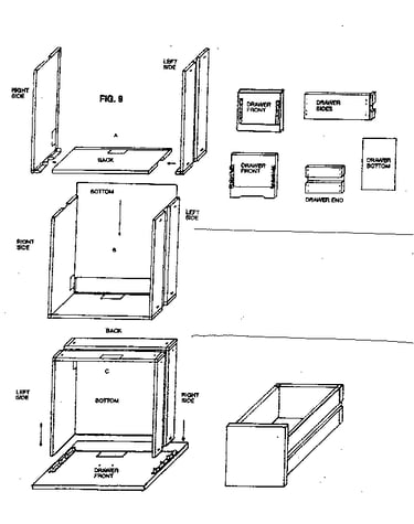 Plastic drawer assembly