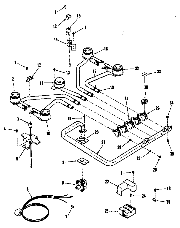 Burner section