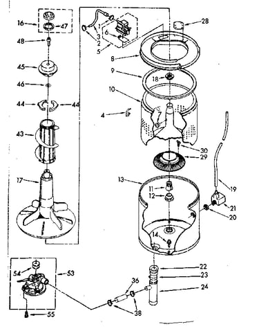 Tub and basket parts (non-suds only)