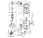 Kenmore 11083370120 tub and basket parts (suds only) diagram