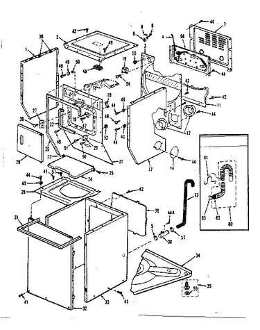 Cabinet parts, heater
