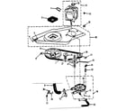 Kenmore 41789390600 washer drive system, pump diagram