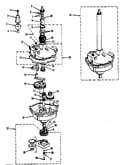 Transmission, water seal, lower bearing asmy.