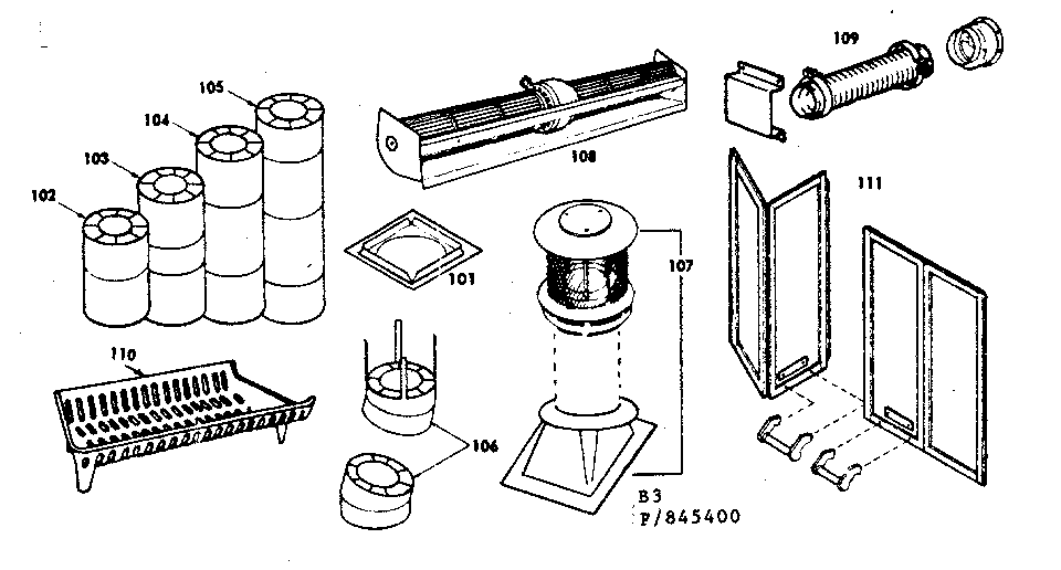 Chimney and optional equipment