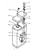 Solution tank and cover, connecting fittings and tubing