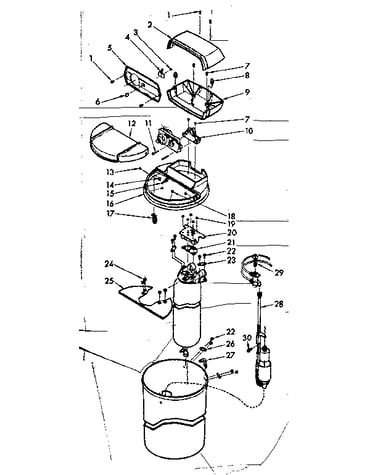 Major component assemblies and associated parts
