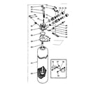 Kenmore 62534712 resin tank, valve adaptor and associated parts diagram
