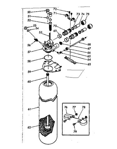 Resin tank, valve adaptor and associated parts