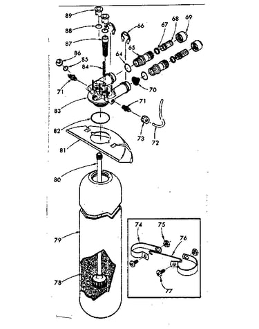 Resin tank, valve adaptor and connecting parts