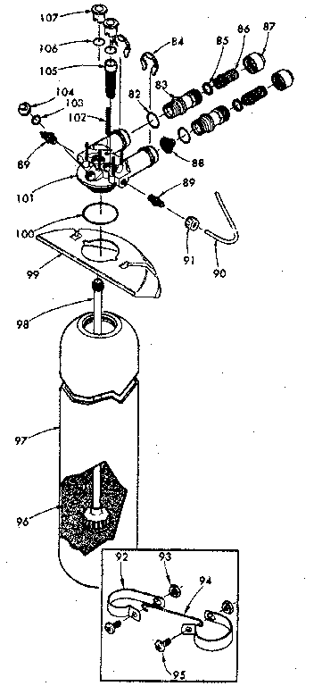 Resin tank, valve adaptor, and connecting parts