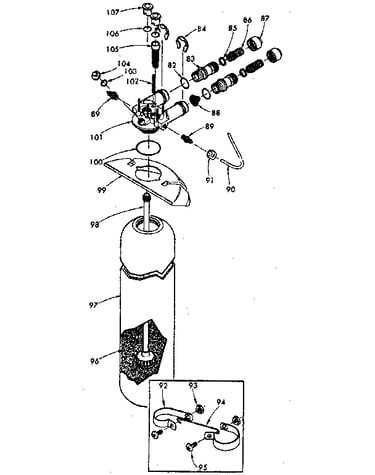 Resin tank, valve adaptor, and connecting parts