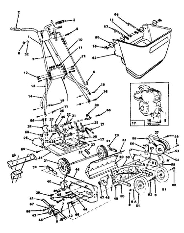 Front throw reel mower