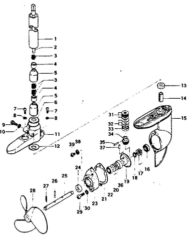 Drive shaft pipe & gear case
