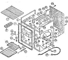 Kenmore 6127965123 refrigeration system and cabinet diagram