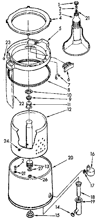 TUB AND BASKET ASSEMBLY