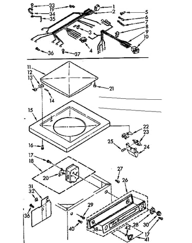 Top and control assembly