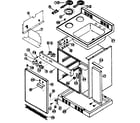 Kenmore 6127986123 GAS cabinet and electrical system parts diagram