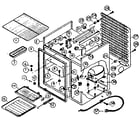 Kenmore 6127986423 230V refrigeration system and cabinet parts diagram