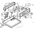 Kenmore 1107017600 top and console assembly diagram