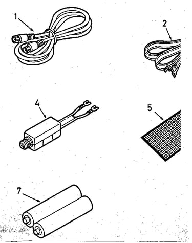 Cables, antenna adaptor, and batteries