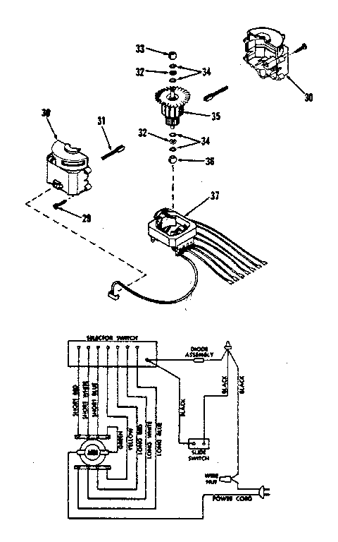 Motor assembly and wiring diagram
