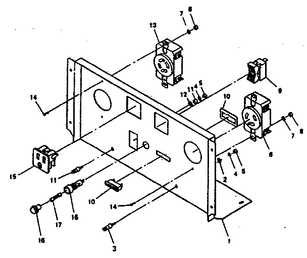 Receptacle and control panel