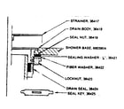 Kenmore 486680380 shower base drain assembly parts diagram
