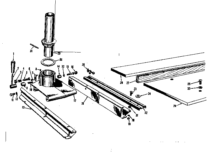 TABLE/COLUMN AND COLLAR ASSEMBLY