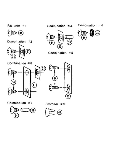 Fastener combinations