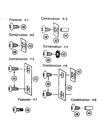 Fastener combinations