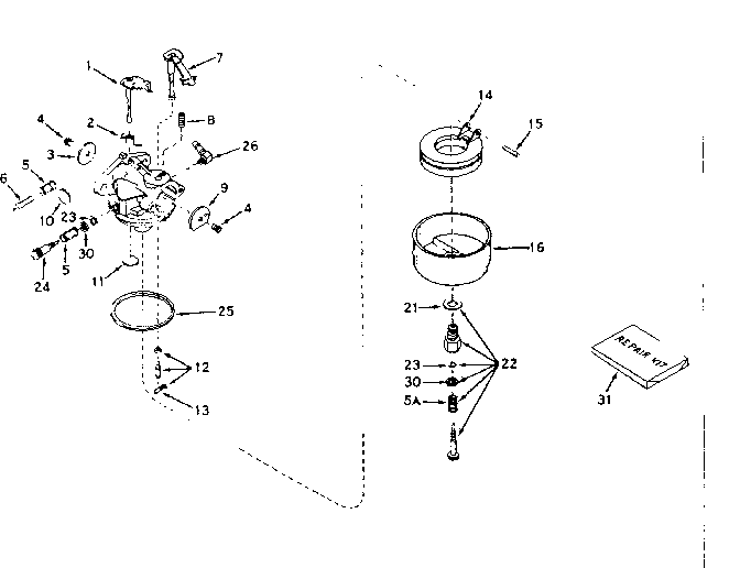 Carburetor no. 631070a