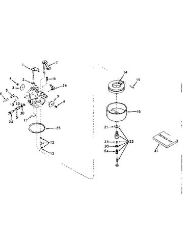 Carburetor no. 631070a