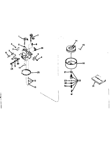 Carburetor no. 631070a